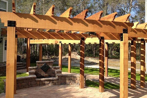 Backyard pergola build Jacksonville FL