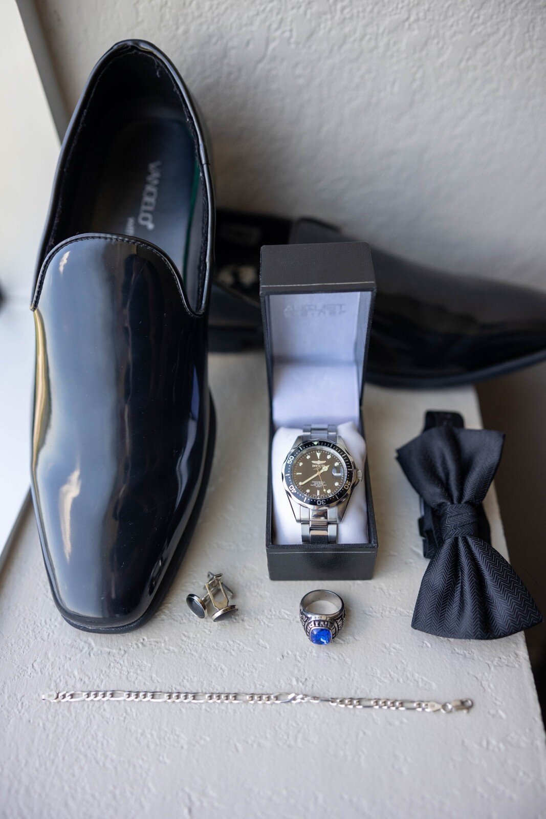 groom-details-flatlay-renaissance-hotel-carmel