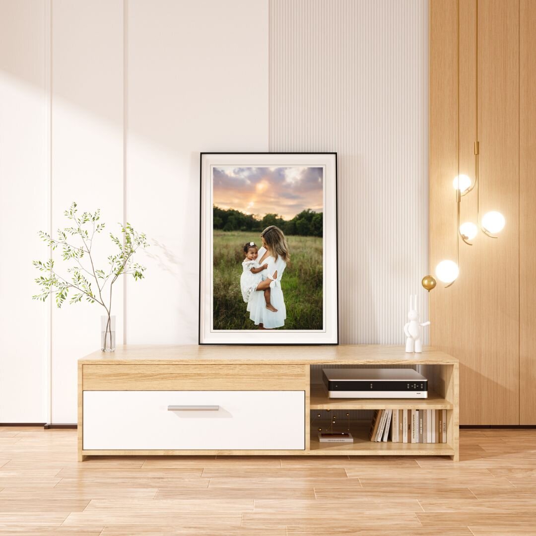 _Aesthetic Modern Living Room Photo Frame Mockup Instagram Post