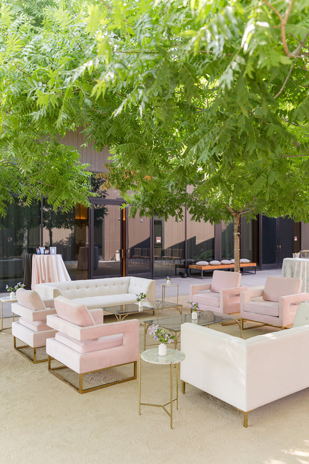 montage healdsburg wedding lounge furniture blush