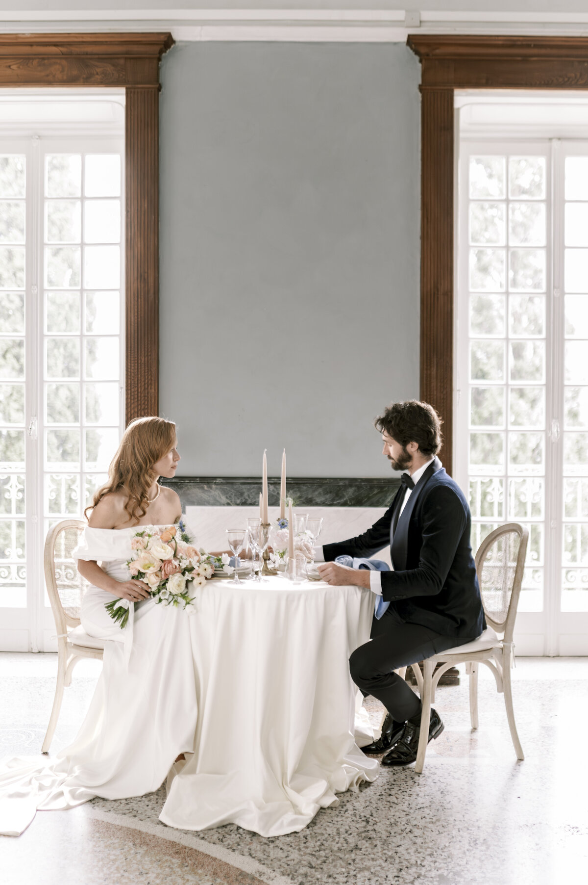 Dimos Bablis Studio Luxury Wedding Photographers Greece and Italy Santorini Wedding Villa Cipressi pastel  _055