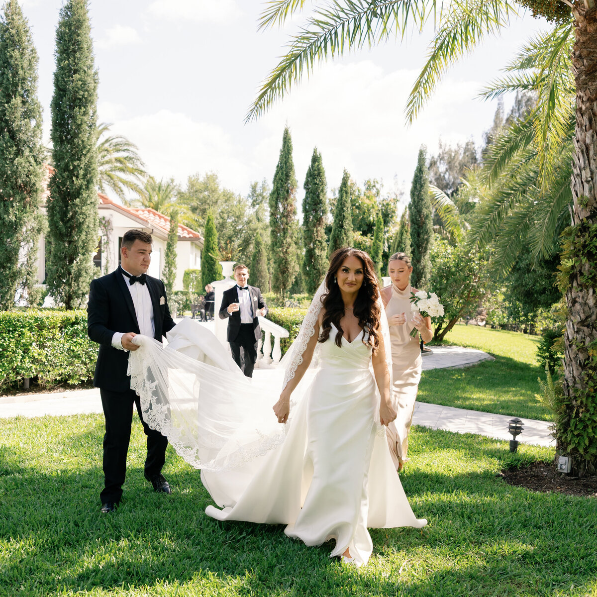Candid film photo at La Casa Toscana Wedding Venue Fort Myers Florida