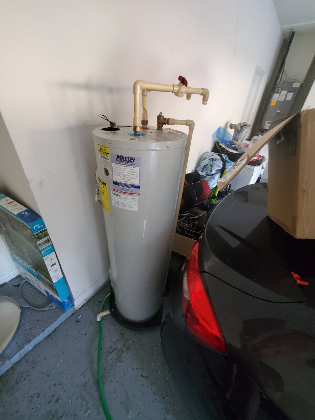Hot water tank install