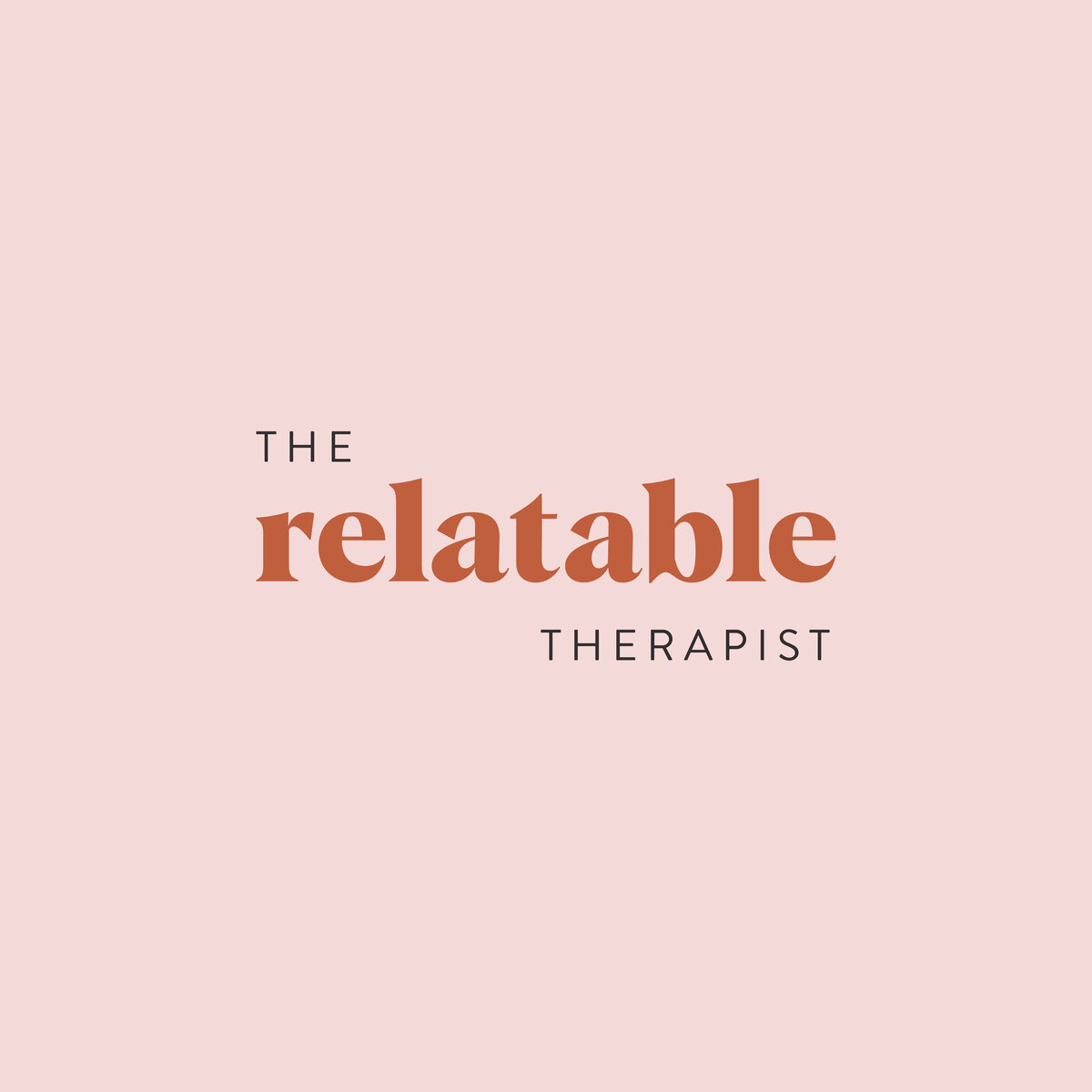 Pink primary logo for the relatable therapist