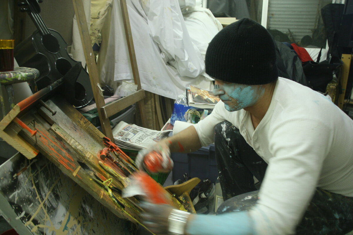 Brent Ray Fraser Working in Silo Studio 2004