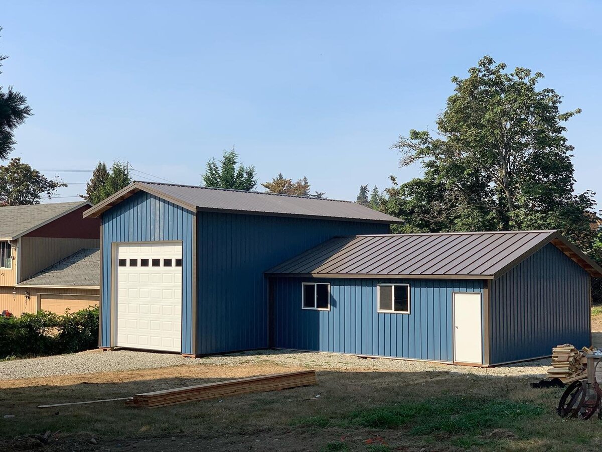 Blue Barn built by Northwest Pole Structures