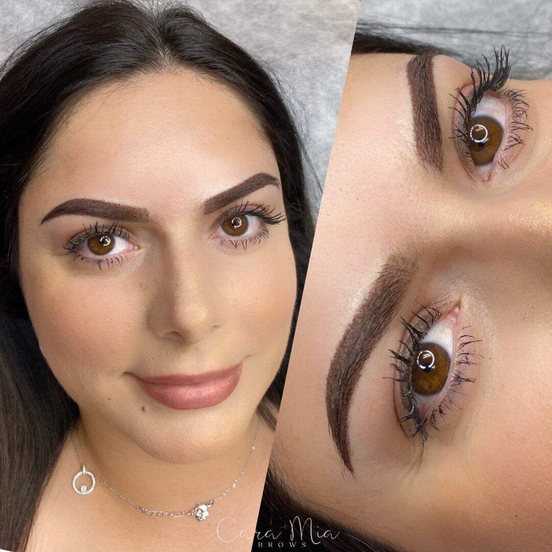 Ombre Powder Brows before and after