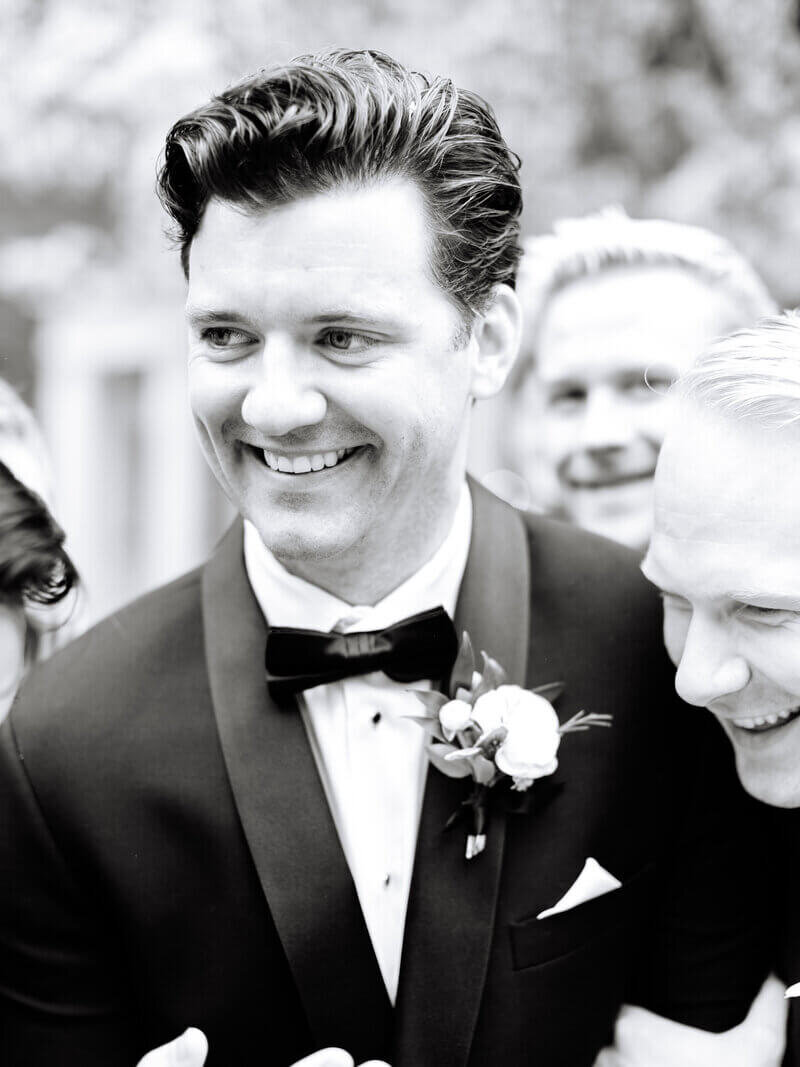 Close up of groom by wedding planners chicago