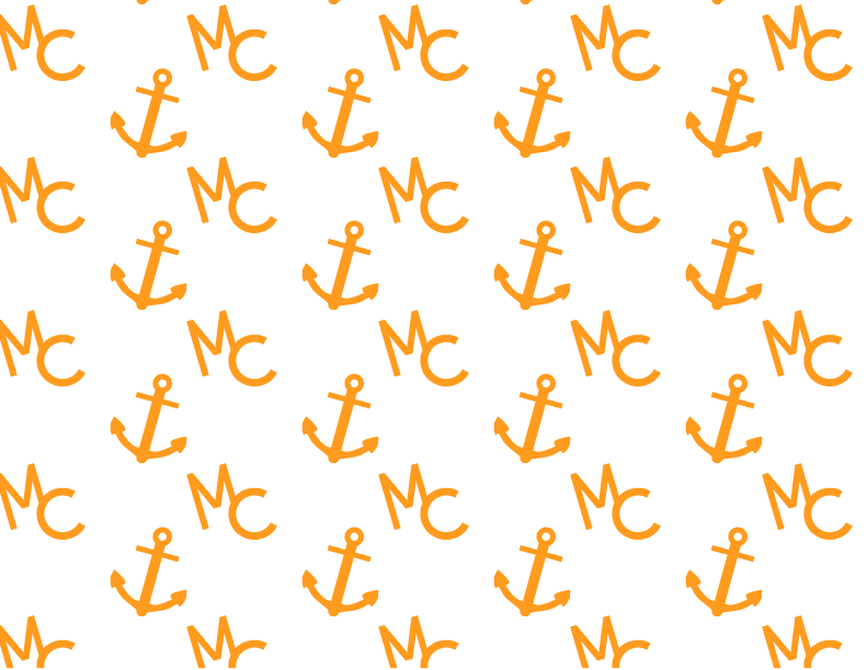 Anchor Pattern in gold for branding of Mahlia Christine Creative