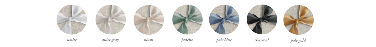 silk ribbon color palette for wedding stationery