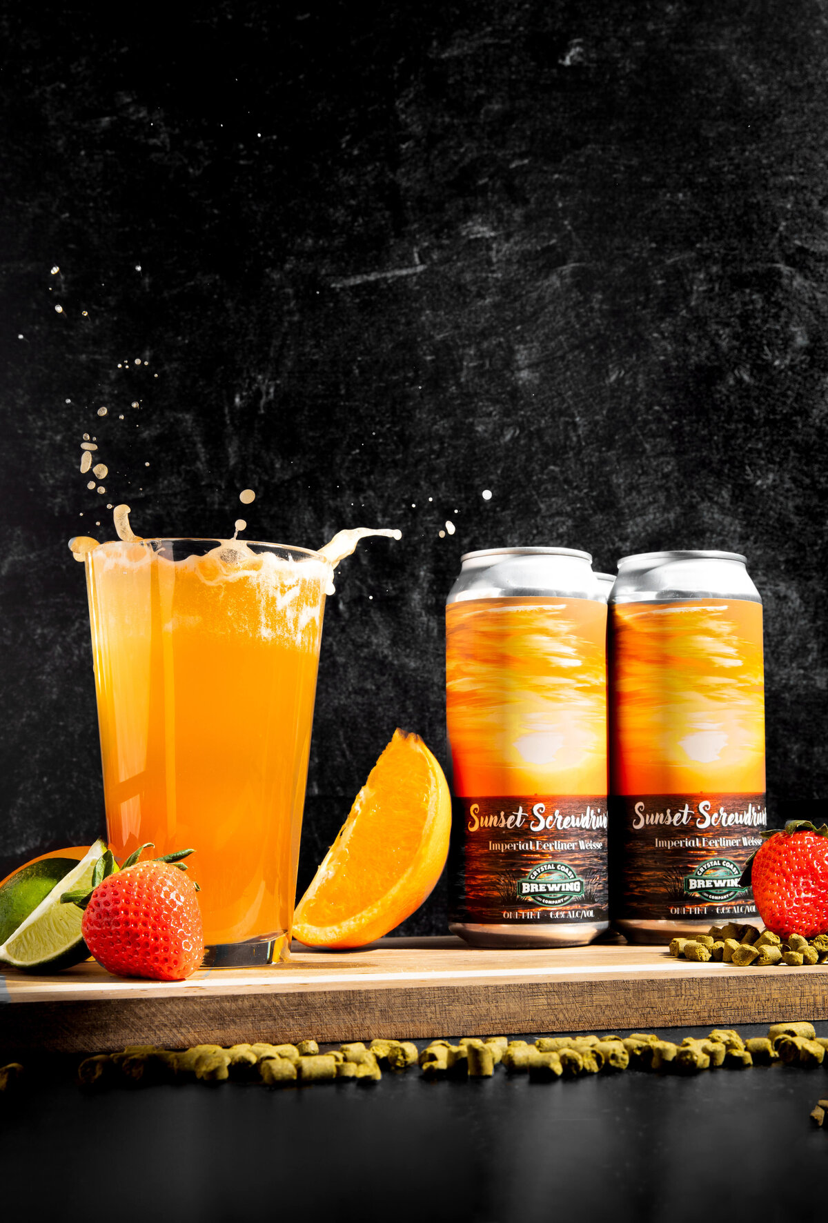 beer styled for photography