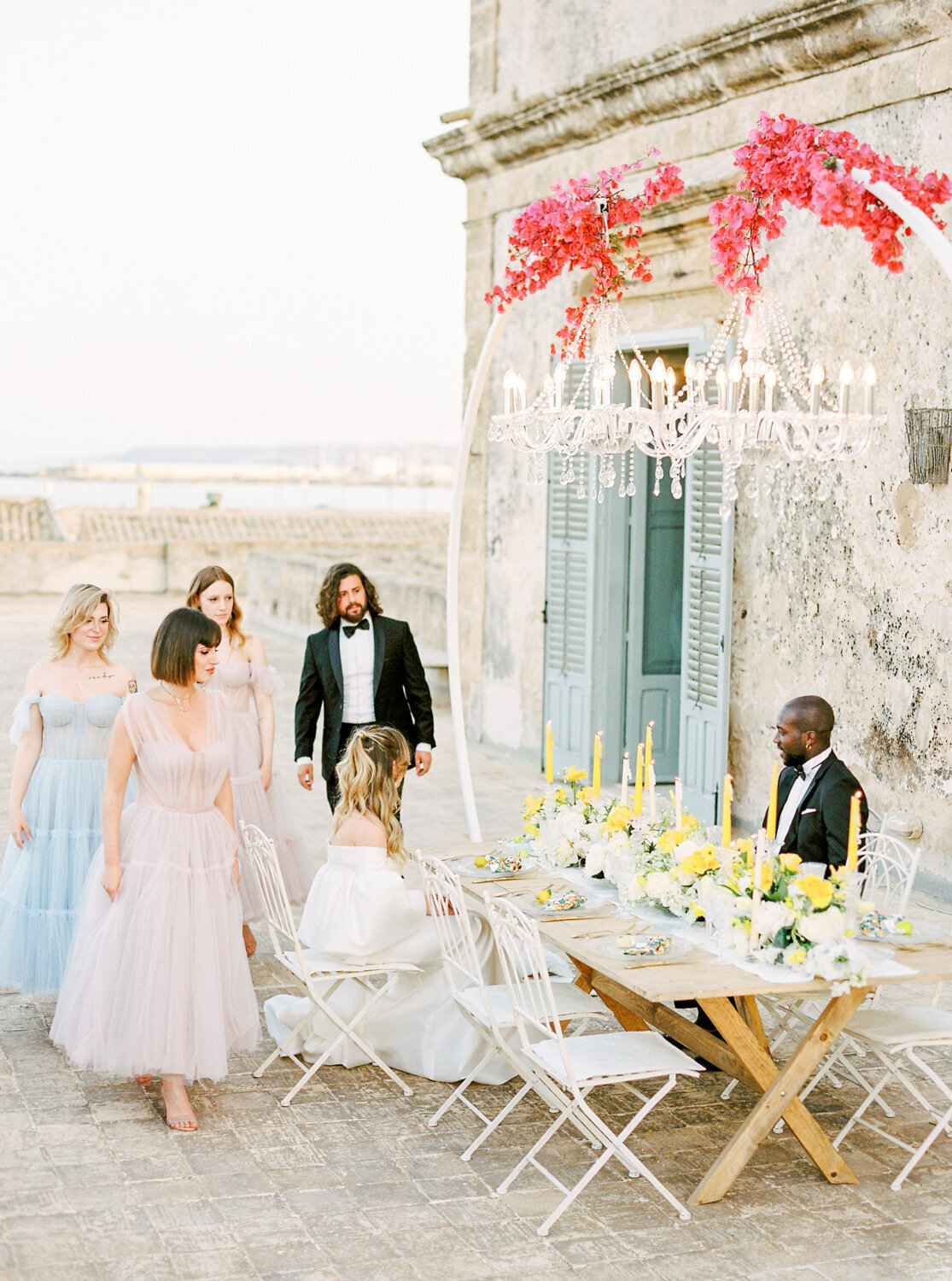 Sicily Elopement table setting
