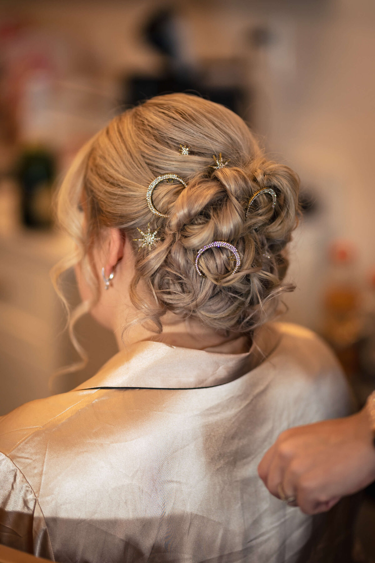 Bridal Hairstyle Messy Bun