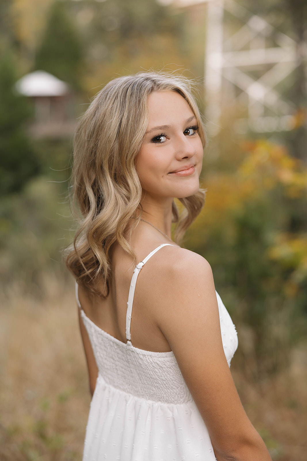 Senior girl in a golden field