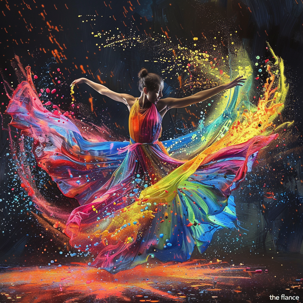 Bold and Colorful Dancing Image in Star of Pop Art Showit Template