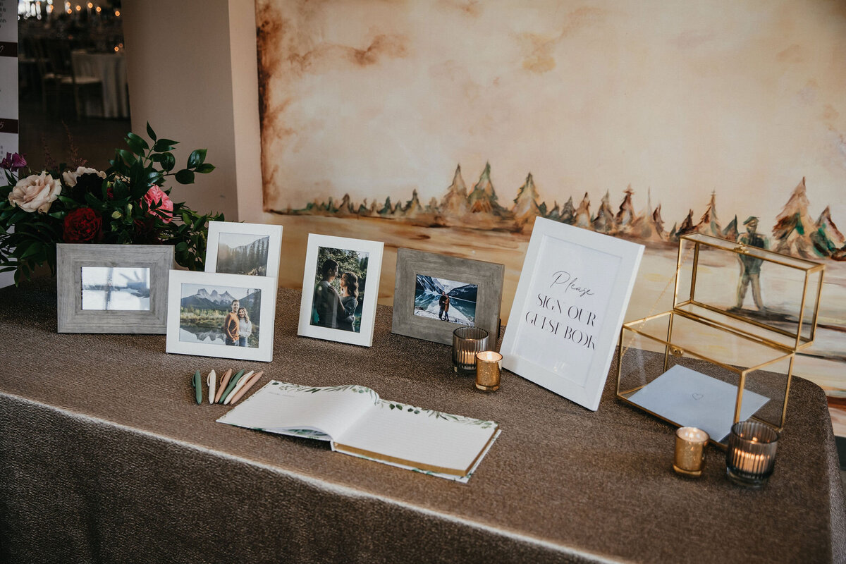 Wedding guestbook table