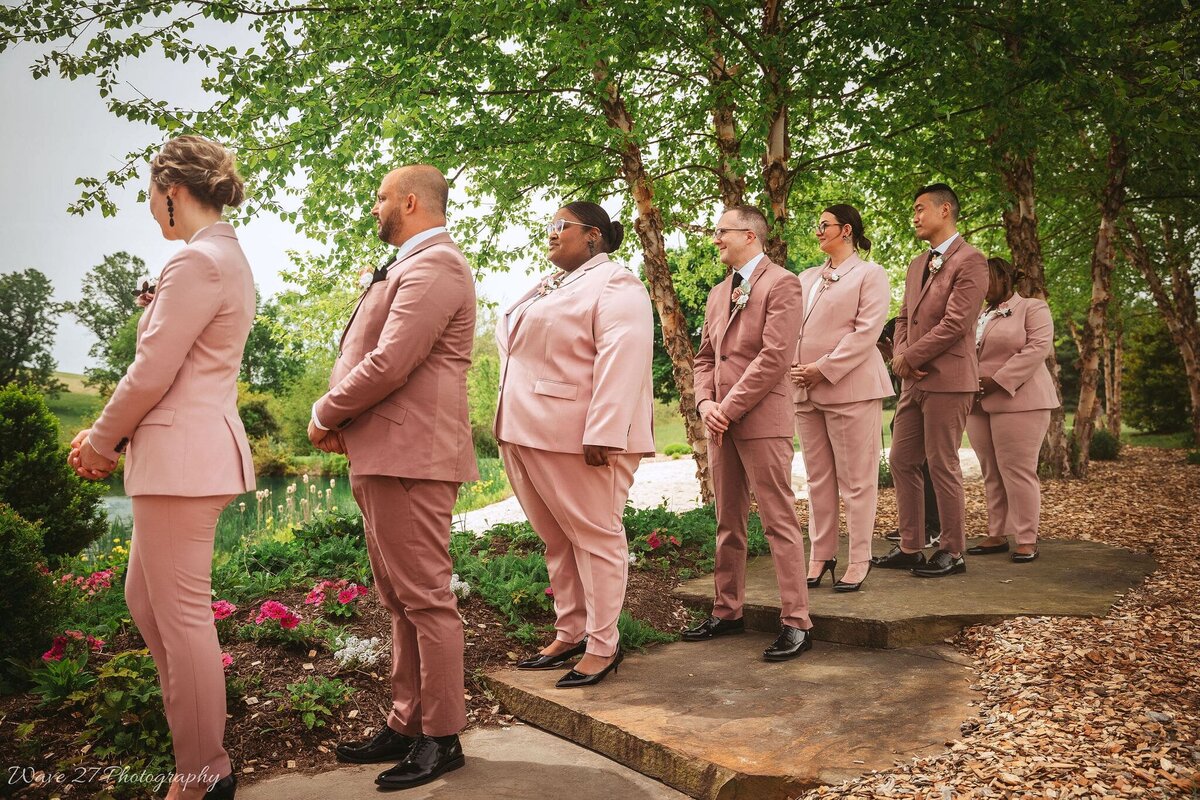 Mauve bridal party
