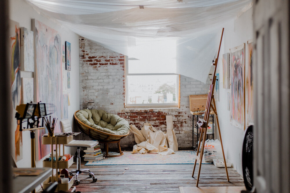 a paint studio interior