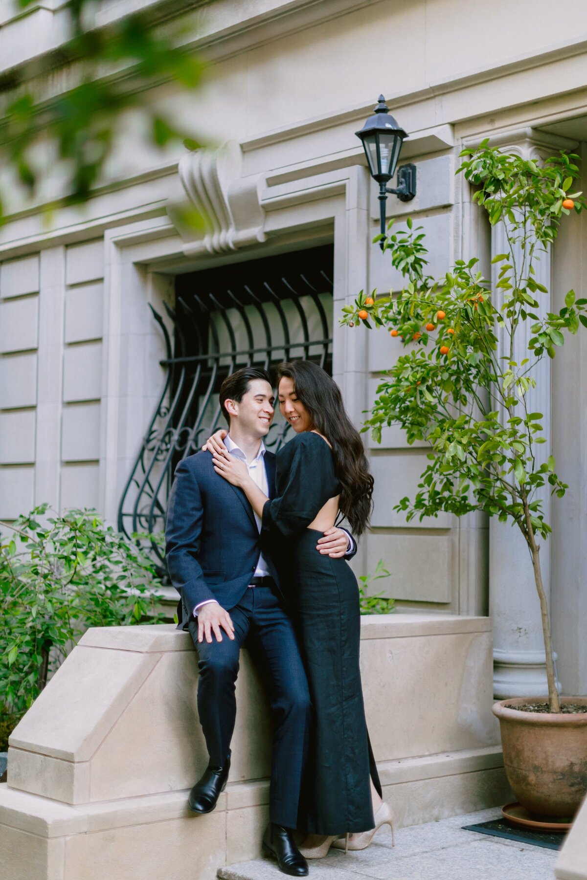 Larisa Shorina Photography New York Paris France Italy Destination Chic Modern Luxury Wedding Upper East Side Engagement -5