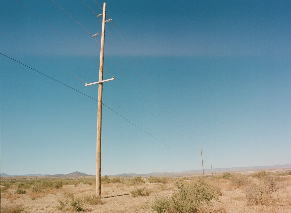 desert telephone pole