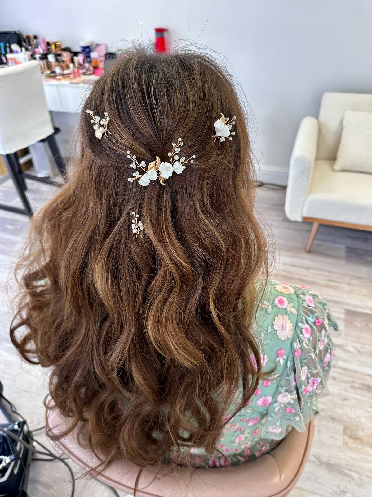 Julie Grams Half Up with flowers_2388