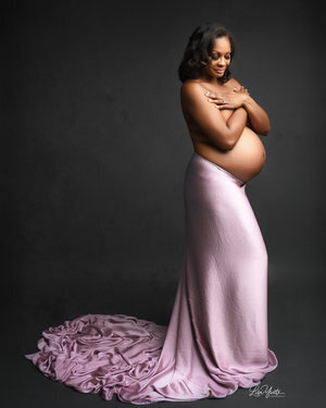 Pink Maternity Dress Gown Charlotte