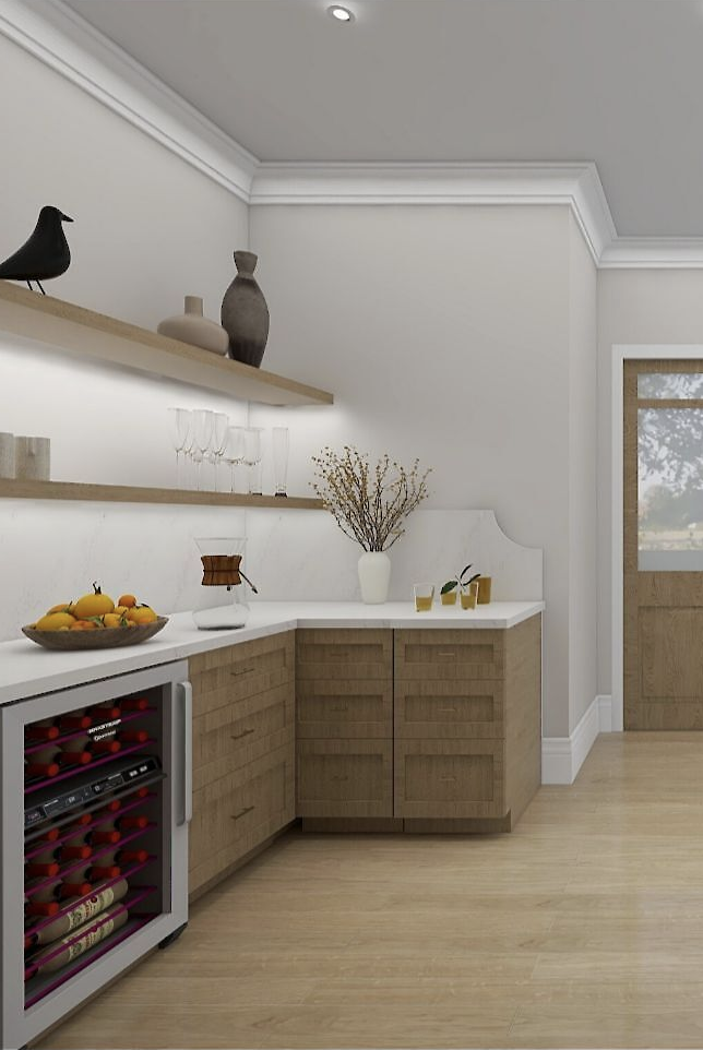built in coffee station in new construction home