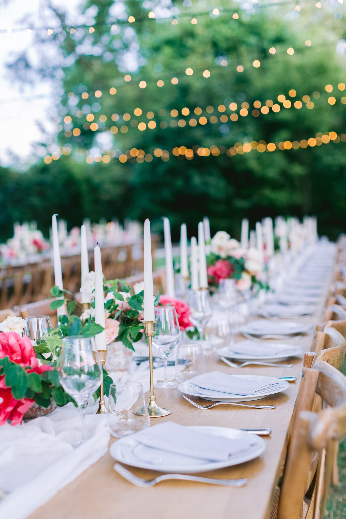 Long outdoor tables