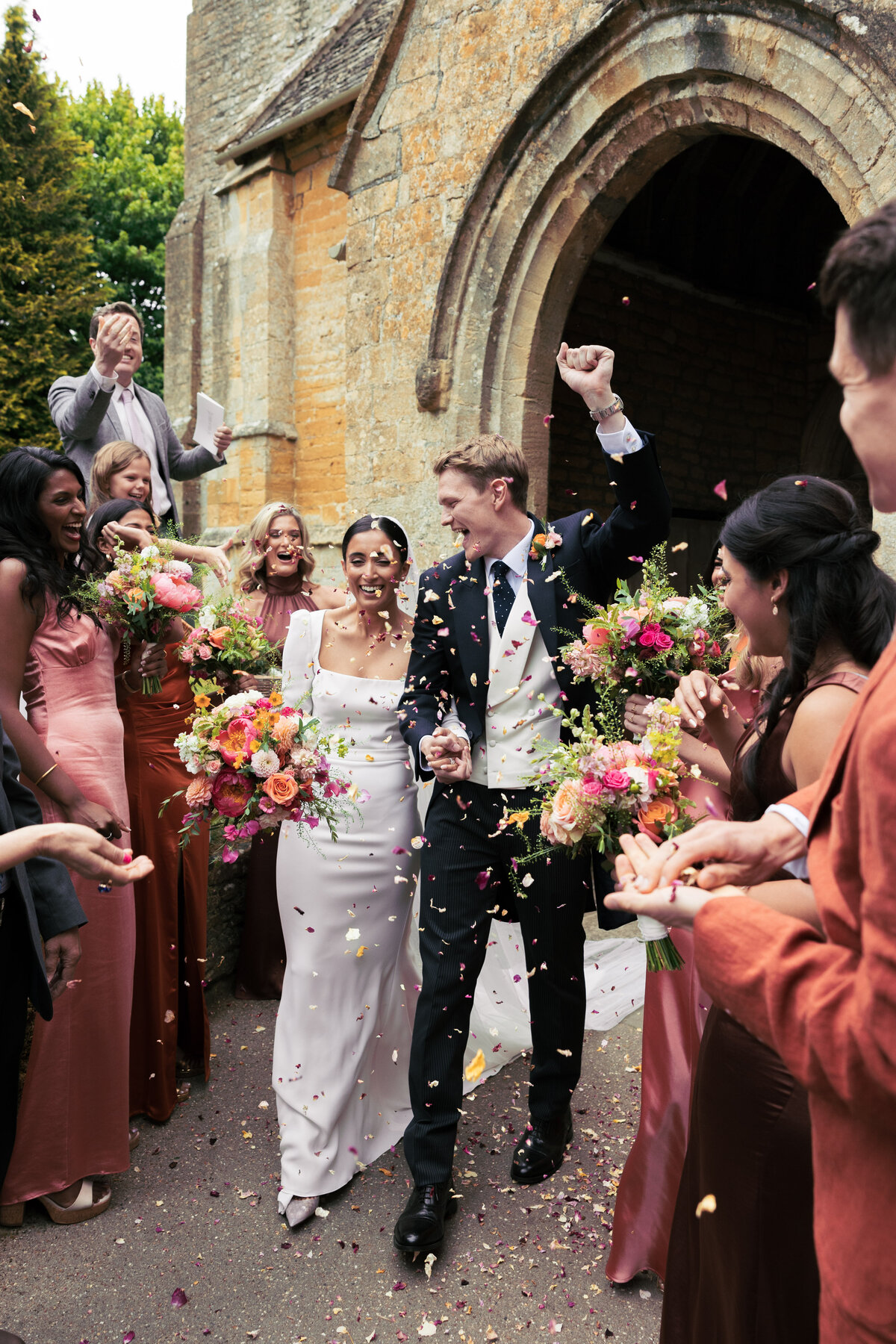 Church wedding ceremony in the Cotswolds