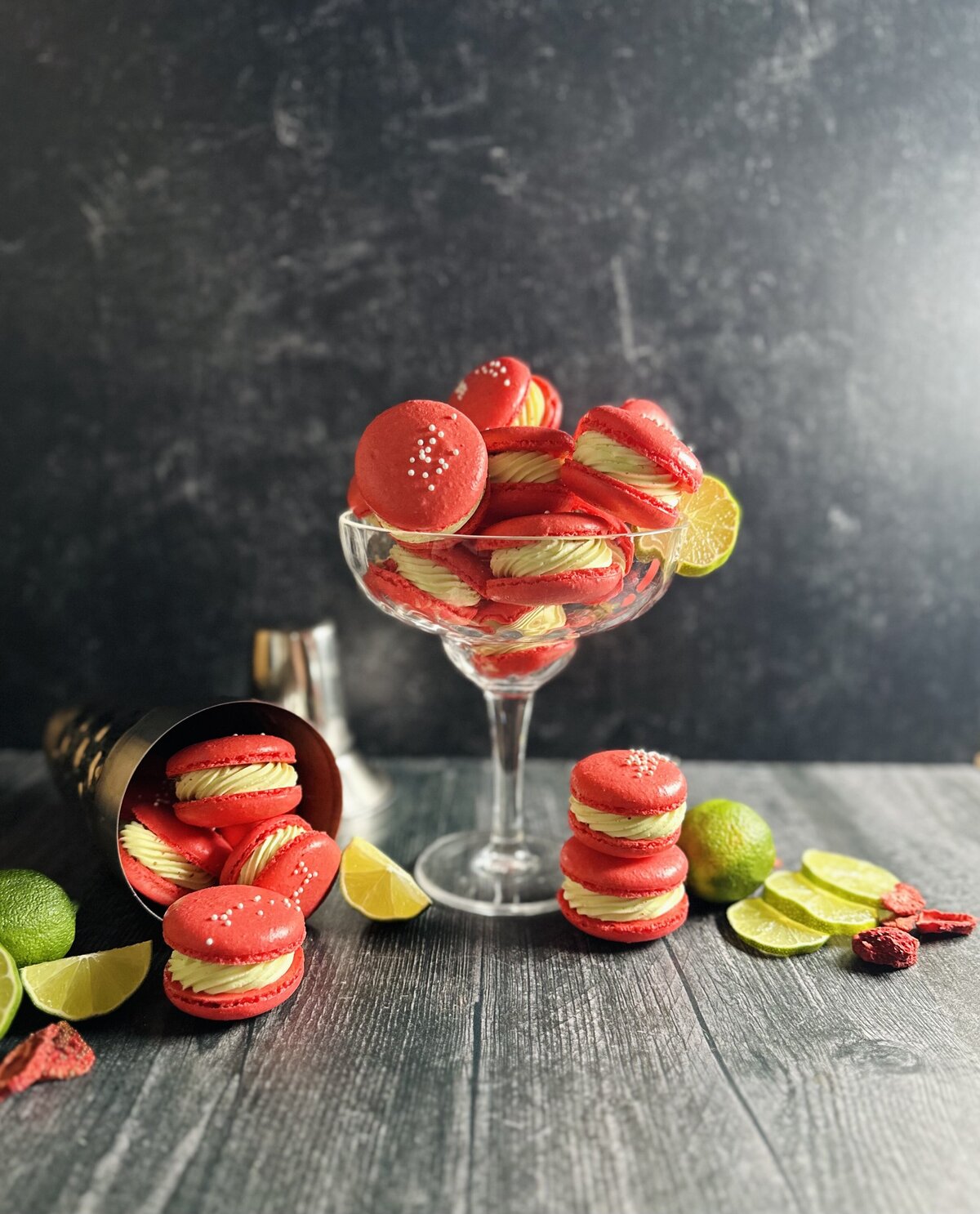strawberry margarita macarons by the rockabilly baker