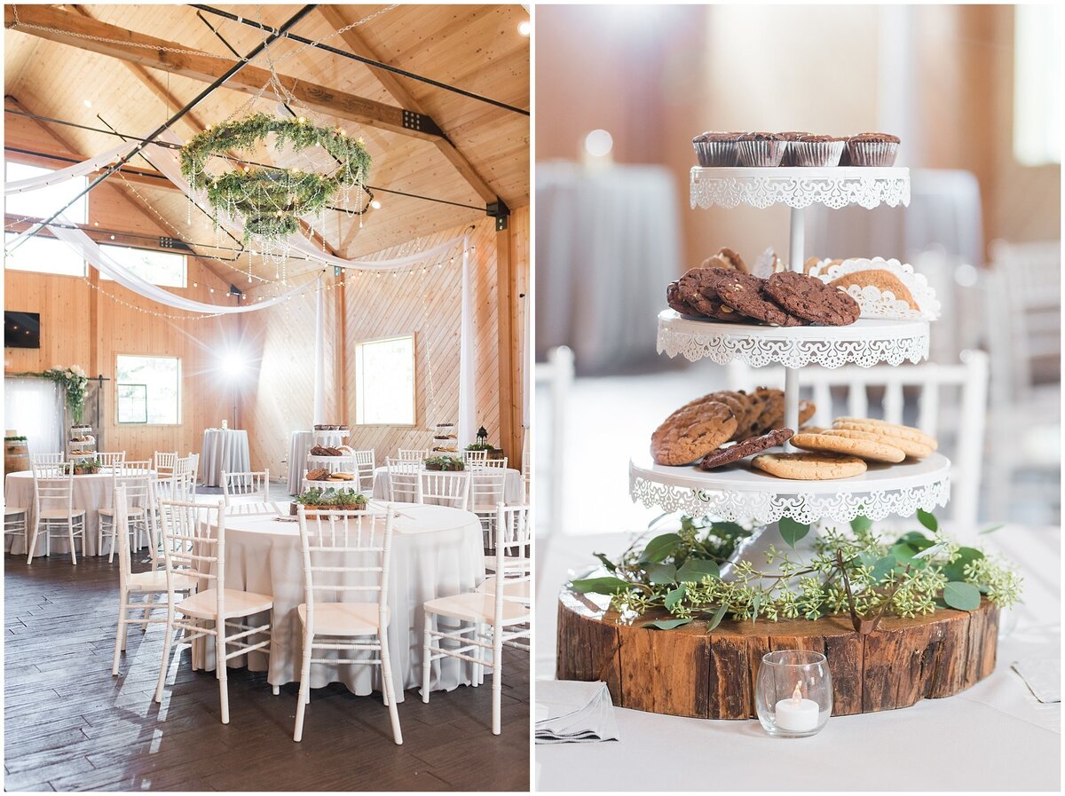 Rustic and elegant barn for reception and dinner at Oak Hills Reception and Event Center