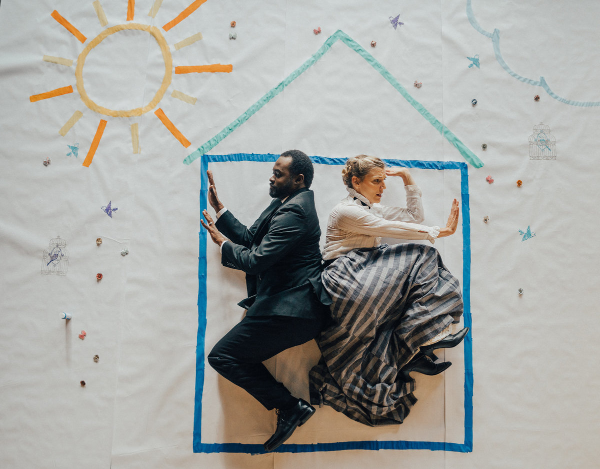 Sam Henderson and Kate Paulsen in A DOLL'S HOUSE at WaterTower Theatre. Photo by Evan Michael Woods.