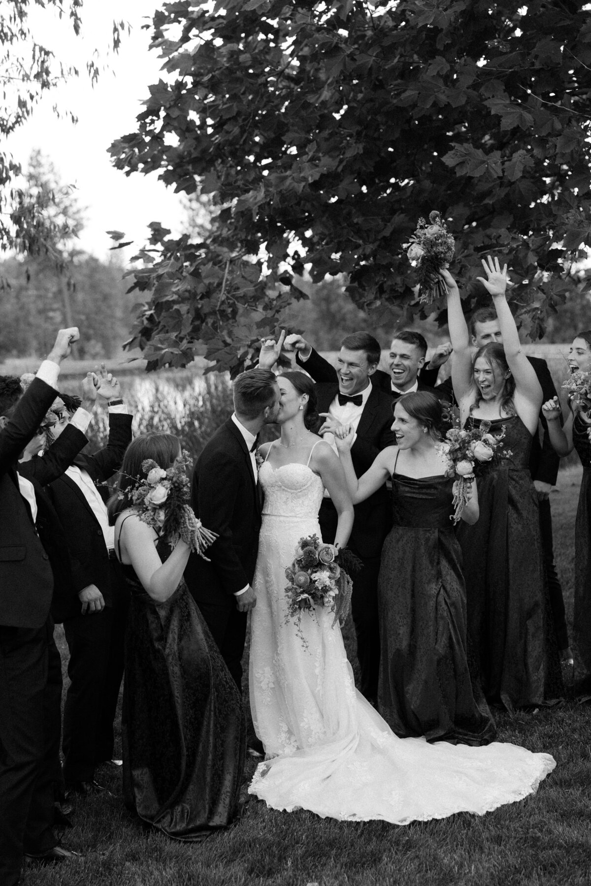 Wedding Party Black and White