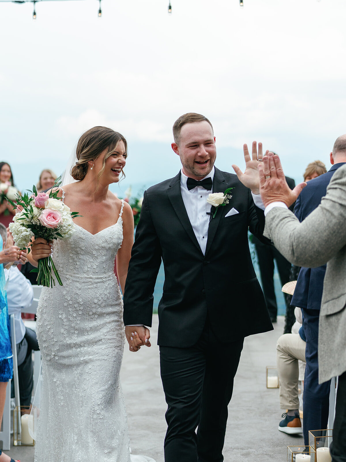Wedding ceremony overlooking the Smoky Mountains