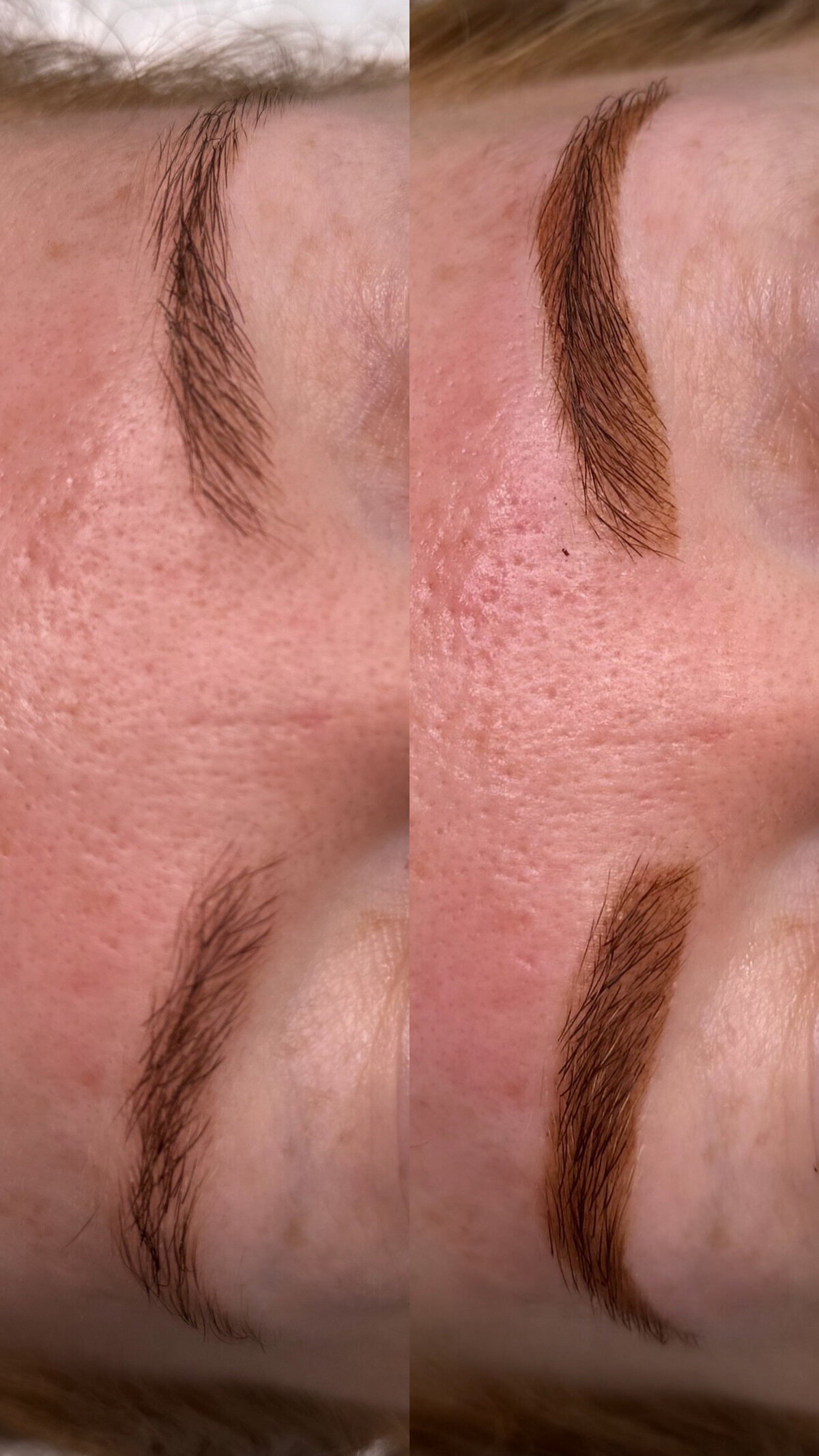natural brow tinting and wax