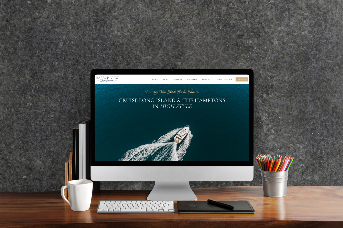 Custom website design for Harbor View Yacht Charter in New York