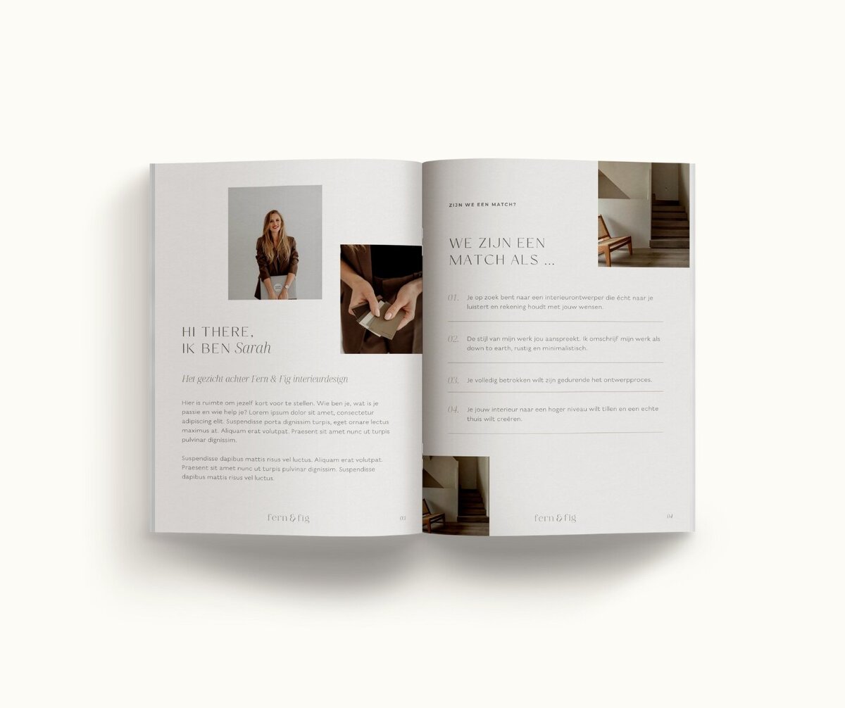 Canva brochure template Fern & Fig 4