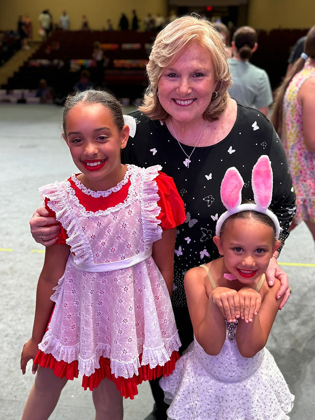 two little dancers with miss patti after the ballet