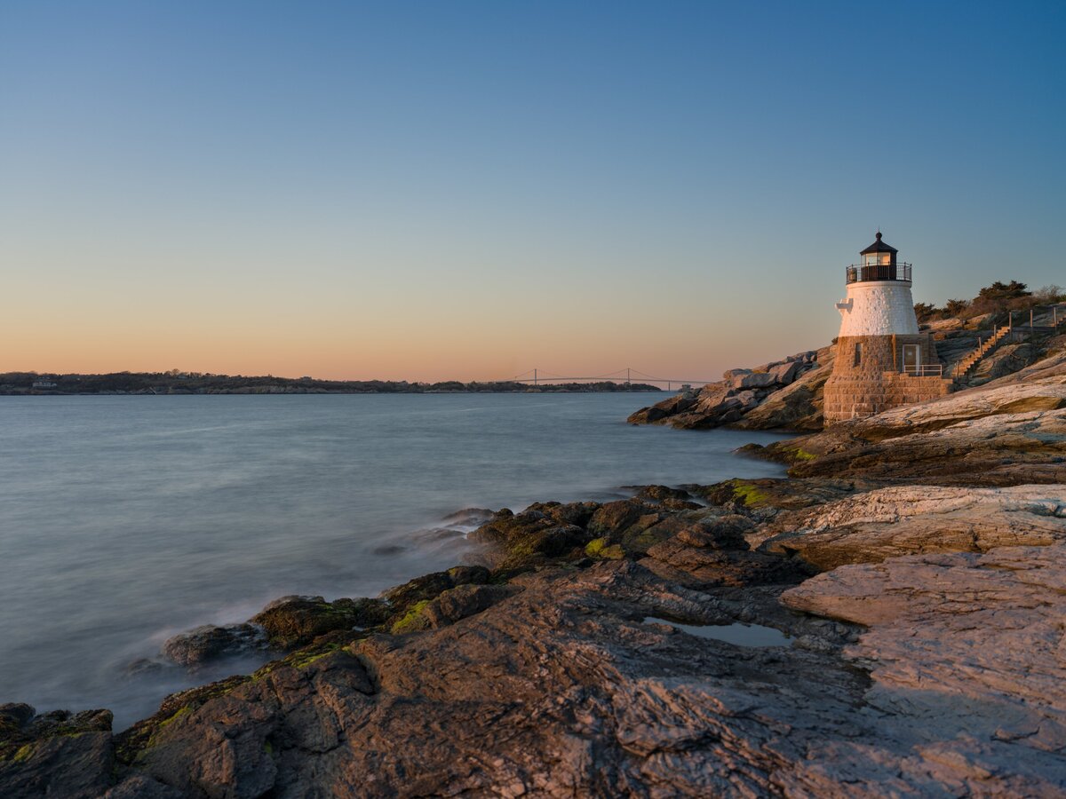 Castle-Hill-Lighthouse-Newport-Lancscape-Sunset