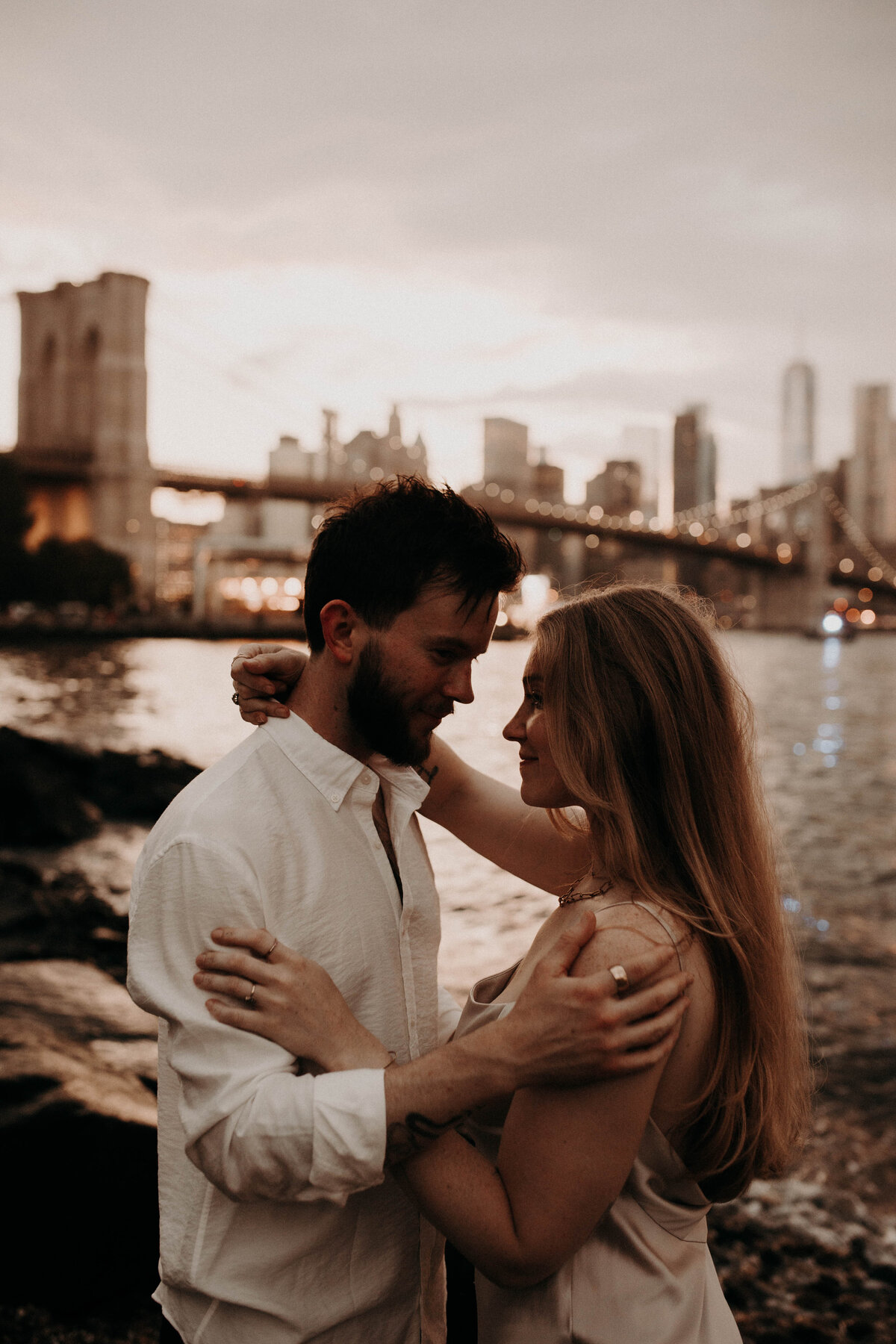 brooklyn elopement pebble beach manhattan skyline