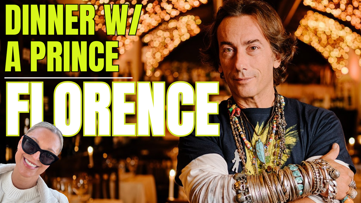 Youtube thumbnail with owner of La Giostra in Florence in restaurant's dining room