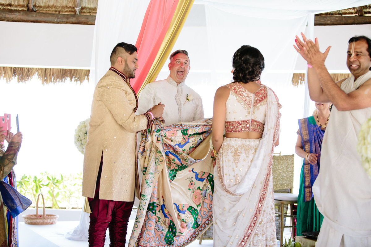 A multi day destination wedding in Mexico with Christian and Hindu influences, all set at the Hard Rock Riviera Maya.