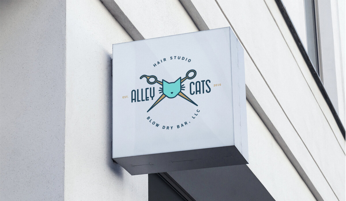 Alley Cats Hair Studio Signage