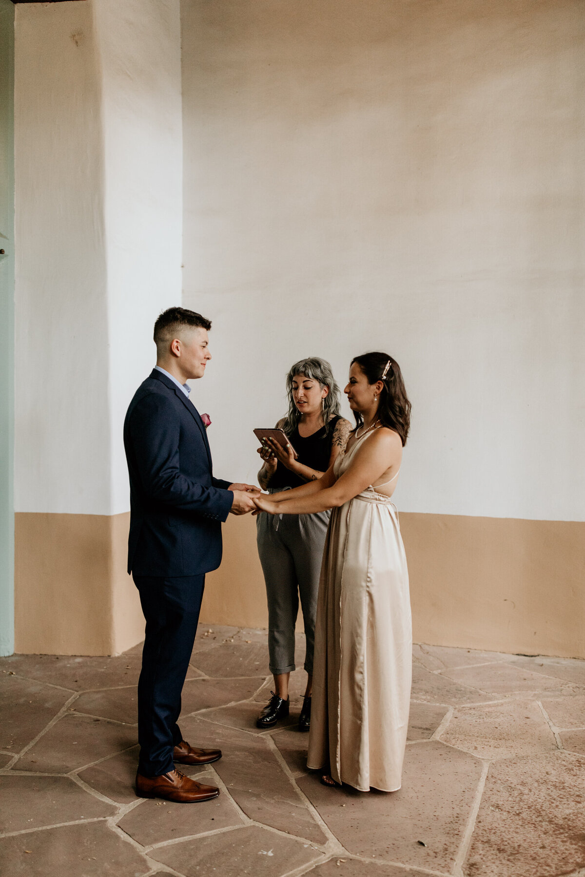 intimate wedding ceremony at UNM in Albuquerque