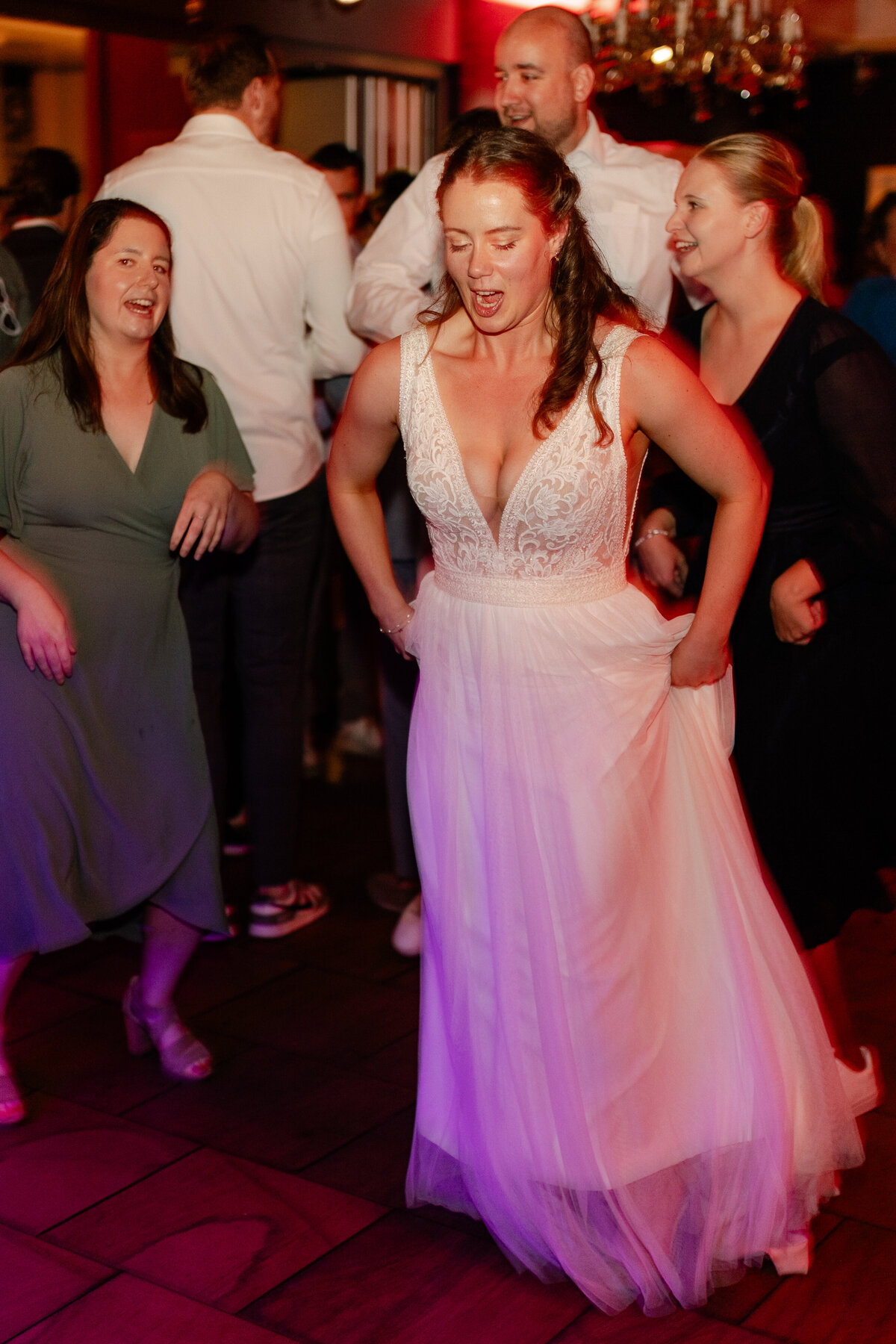 Bridal party in luxurious
