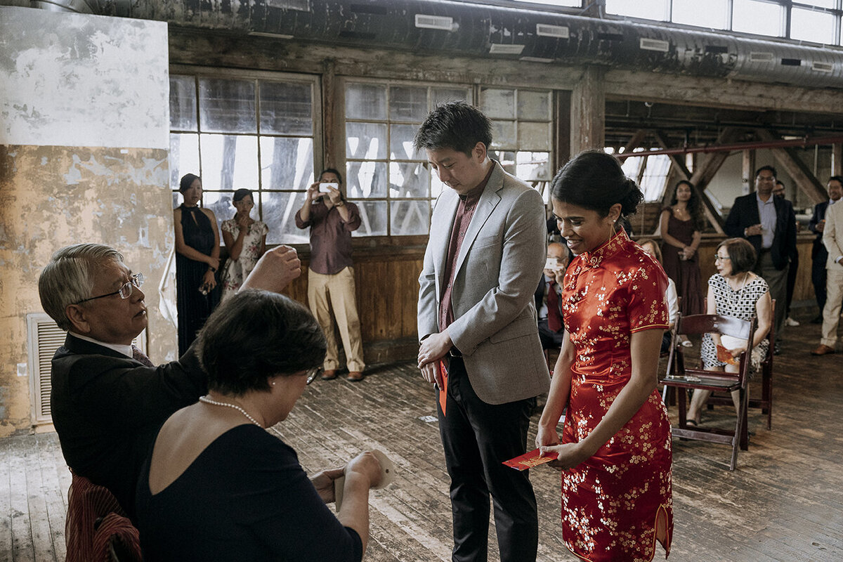 Mira Park Photography NY based wedding photographer Wedding tea ceremony at Greenpoint Loft in Brooklyn NY