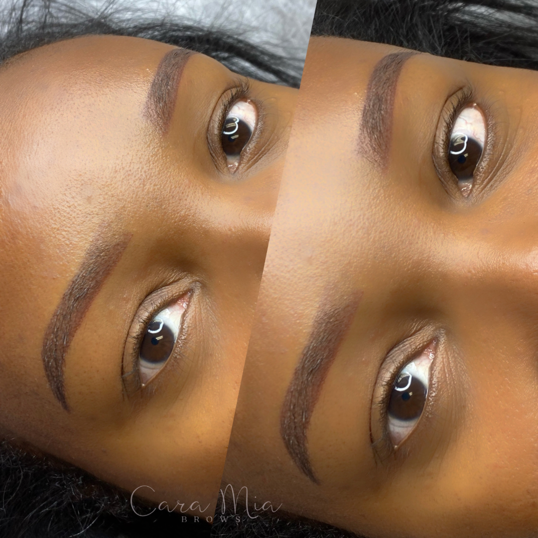 Ombre Powder Brows before and after