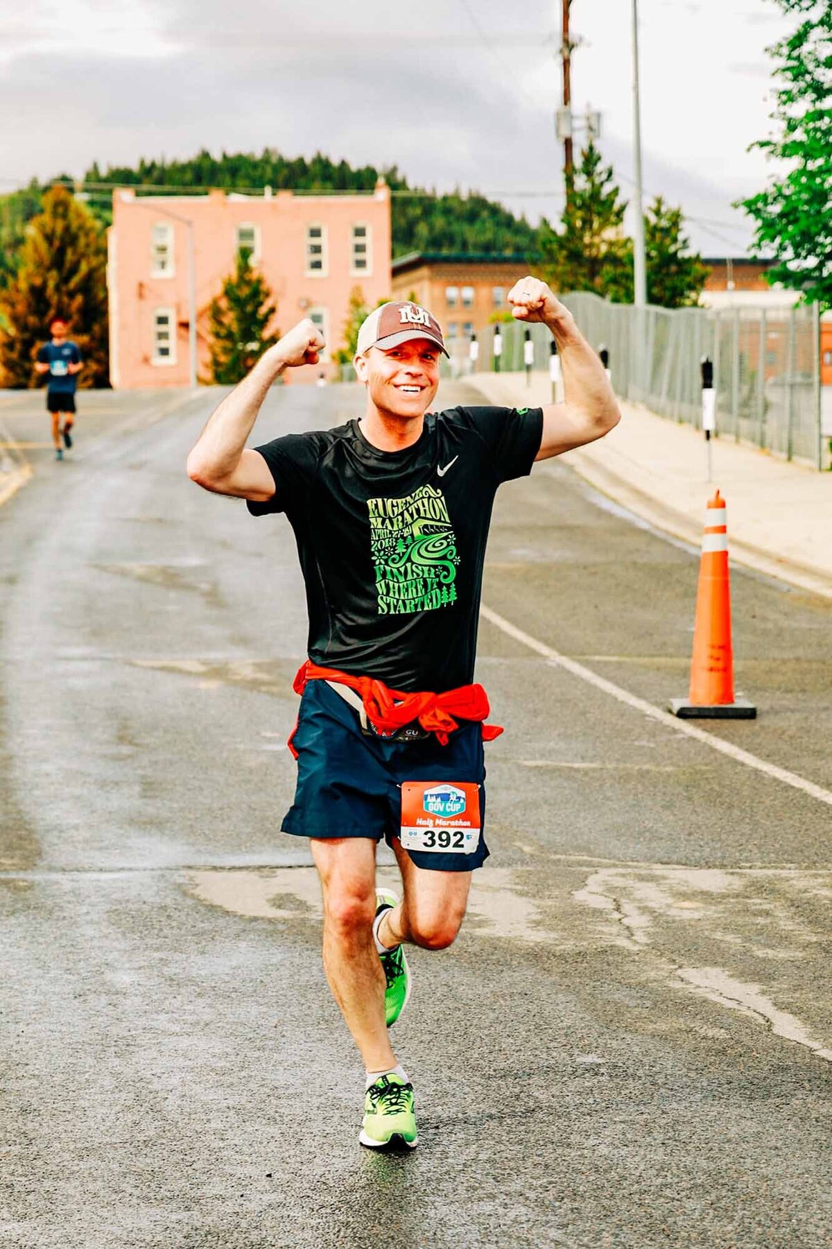 Runner in Montana Governor's Cup Marathon in Helena, MT