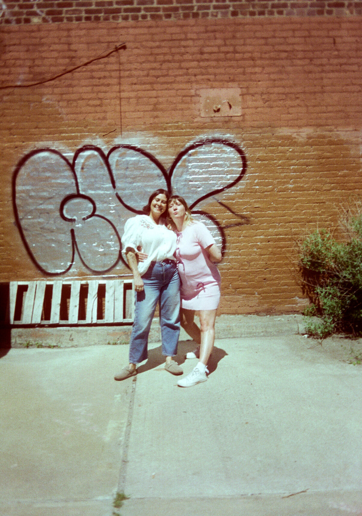 Photo of Hurry Up & Have Fun on film in Gowanus Brooklyn by Mira Park Photography NY based wedding photographer