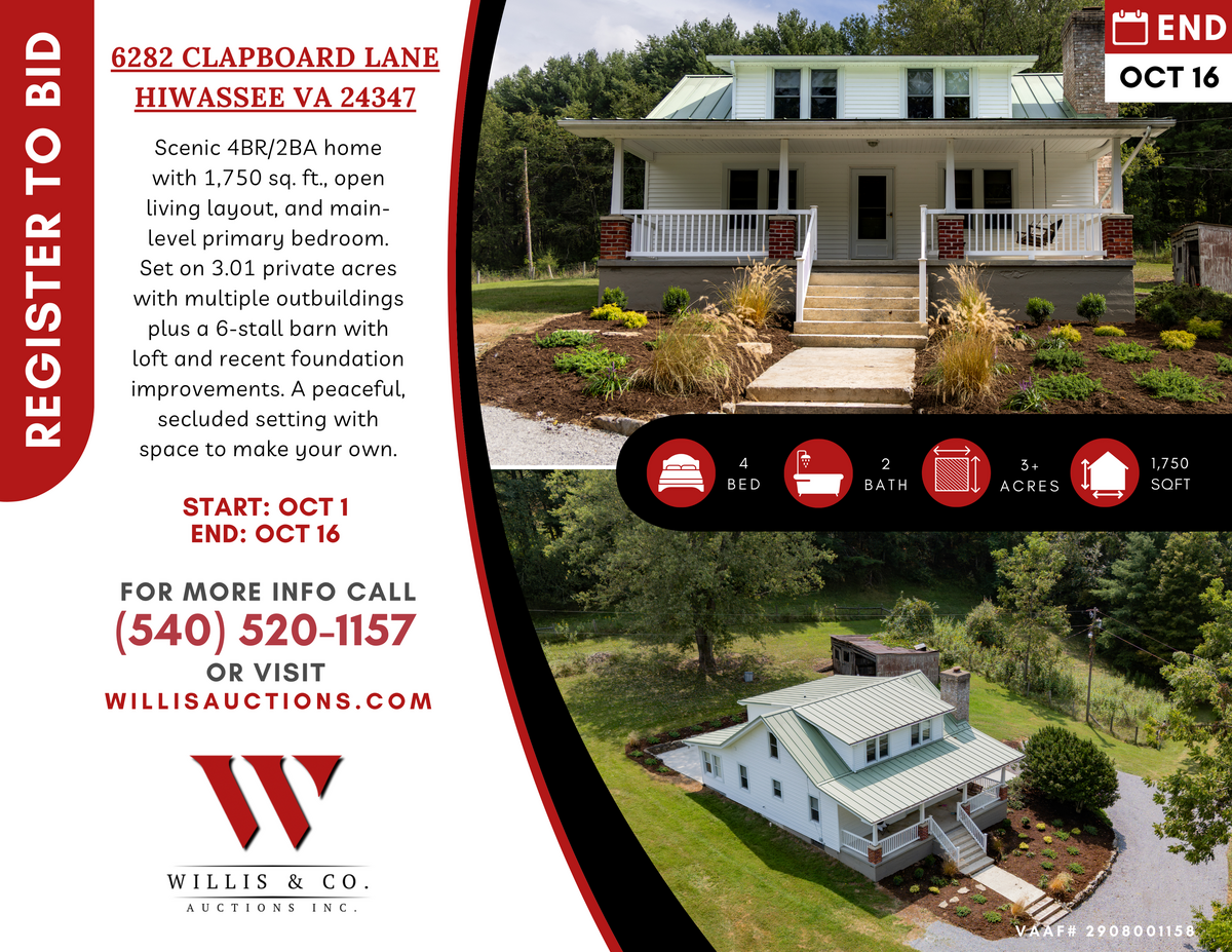 Clapboard flyer register